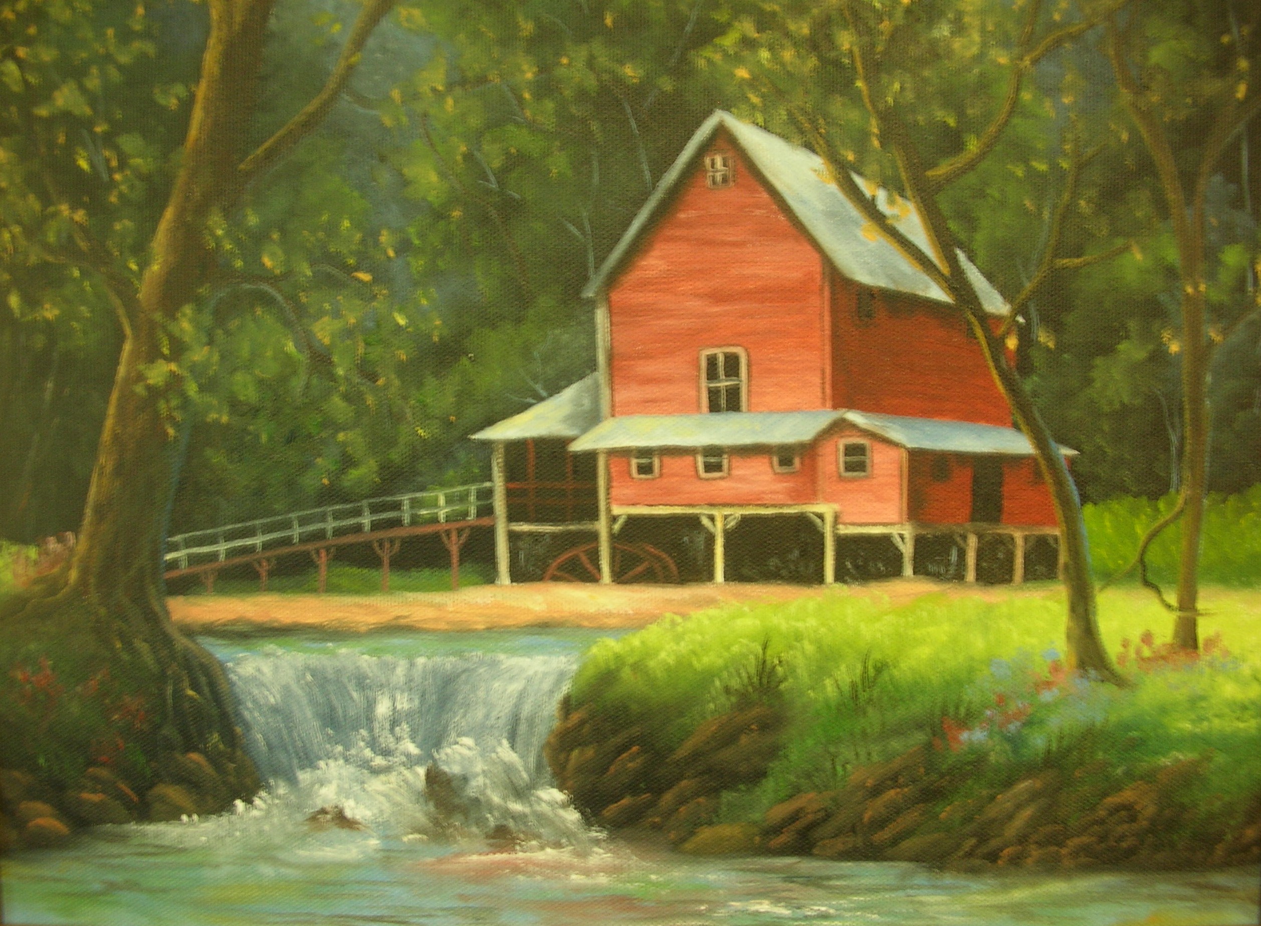 Spring at Hodgson Mill Oil Painting Class